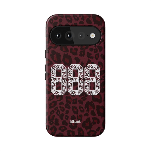 888 Maroon Cheetah Pixel Case - Blunt Cases