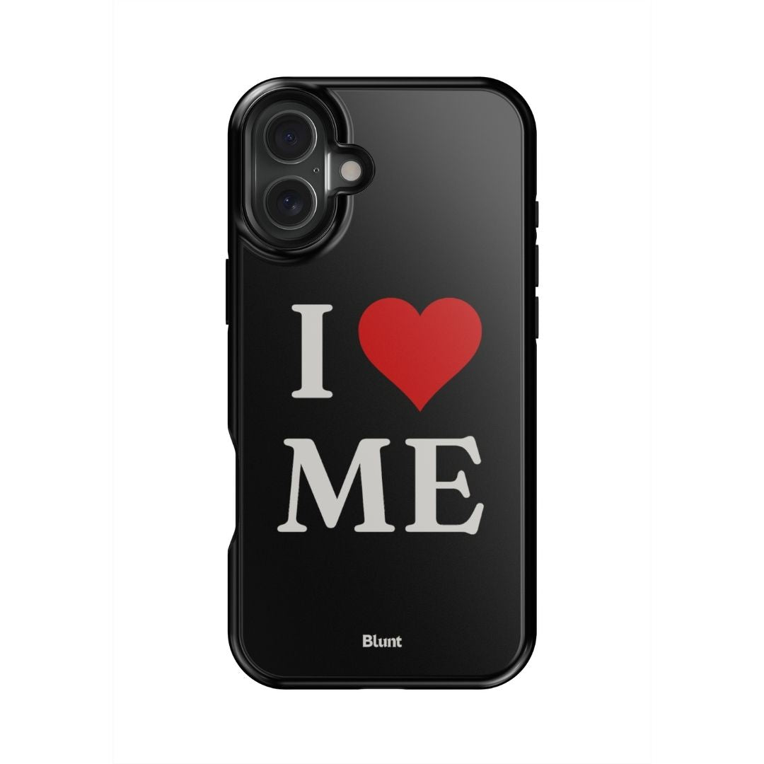 I Love Me in Black iPhone Case