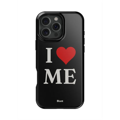 I Love Me in Black iPhone Case