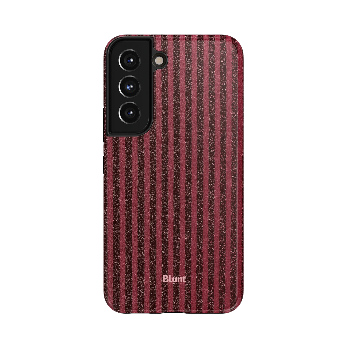 Red Sparkle Stripe Samsung Case: shimmering red glitter stripes on a deep red background