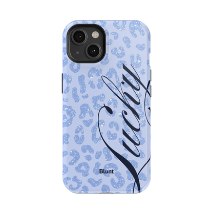 Blue Cheetah Lucky iPhone Case