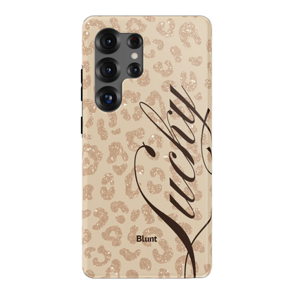 Cream Cheetah Lucky Samsung Case