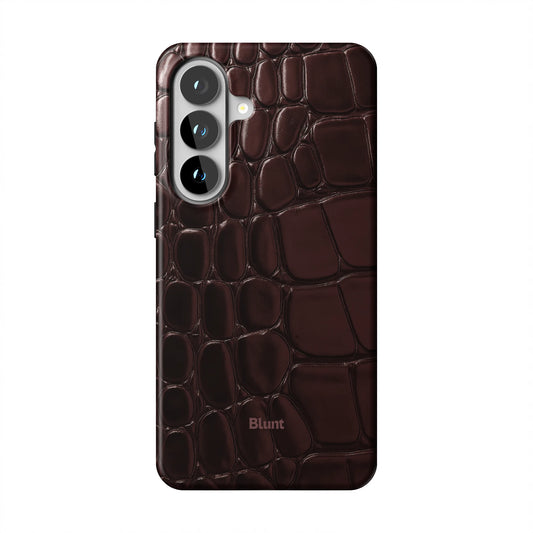 Oxblood-Croc-samsung-case-Galaxy S26 Plus-1