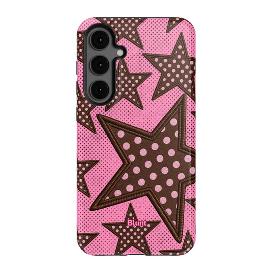 Pink Polka Star Samsung Case