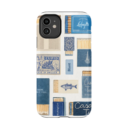 Teal flame iPhone Case