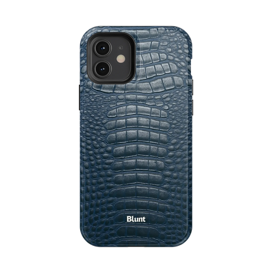 Navy Croc iPhone Case