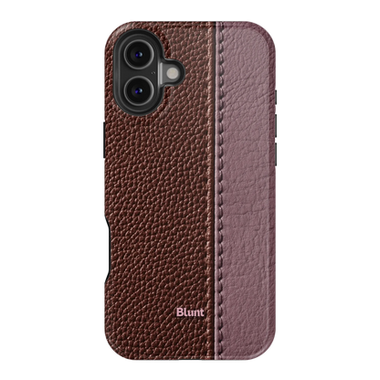 Maroon Grain iPhone Case