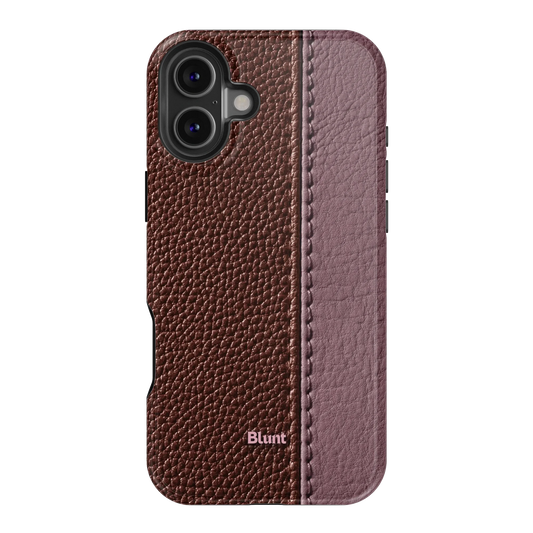 Maroon Grain iPhone Case
