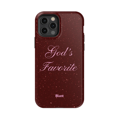 Gods Favorite Burgundy iPhone Case