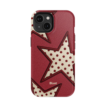 Cherry Polka Star iPhone Case