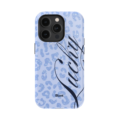 Blue Cheetah Lucky iPhone Case