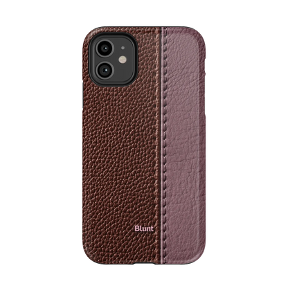 Maroon Grain iPhone Case