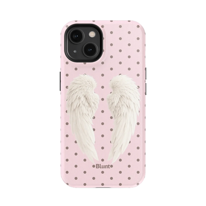 Pink Polka Wing iPhone Case