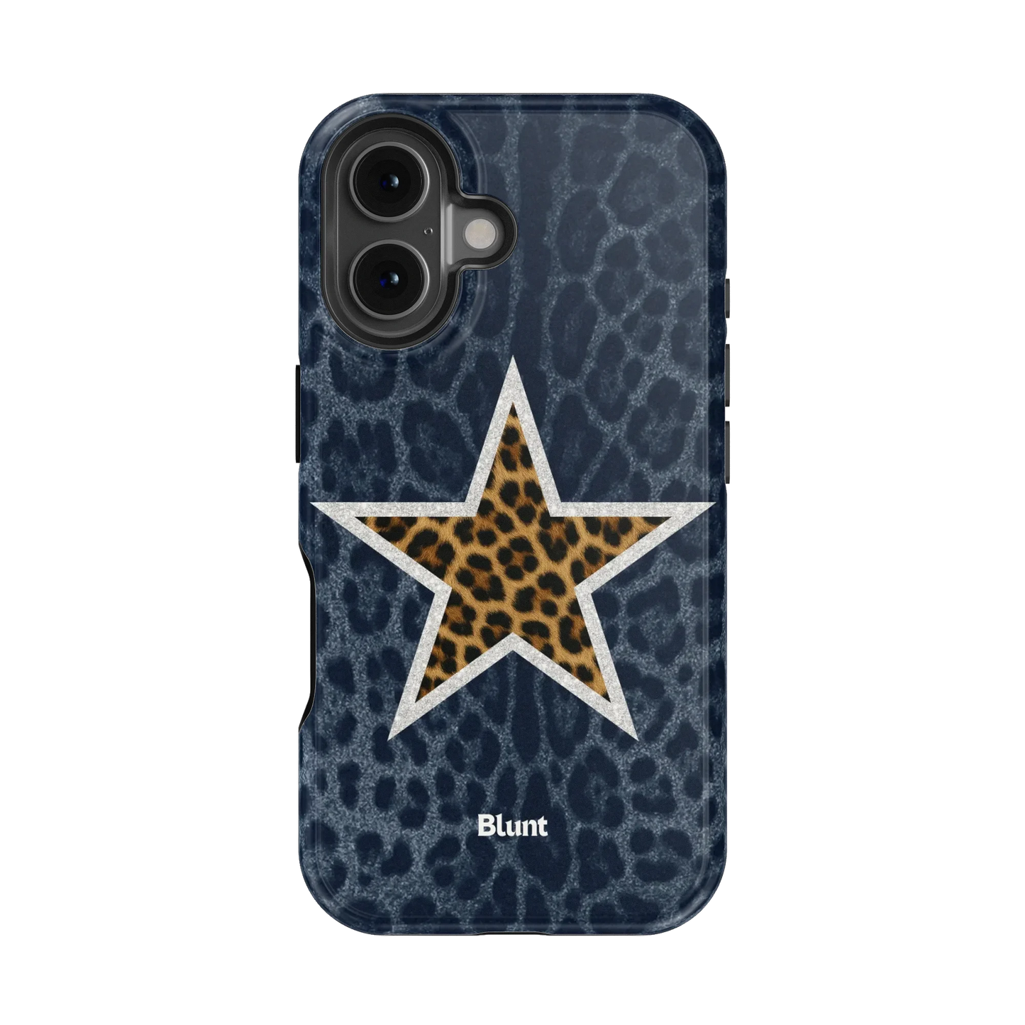 Denim Cheetah Star iPhone Case