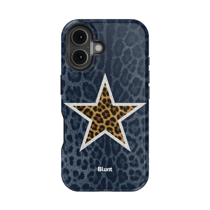 Denim Cheetah Star iPhone Case