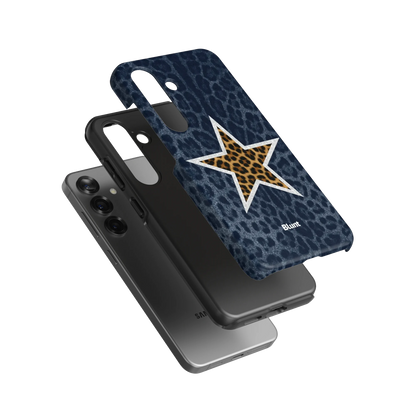 Denim Cheetah Star Samsung Case