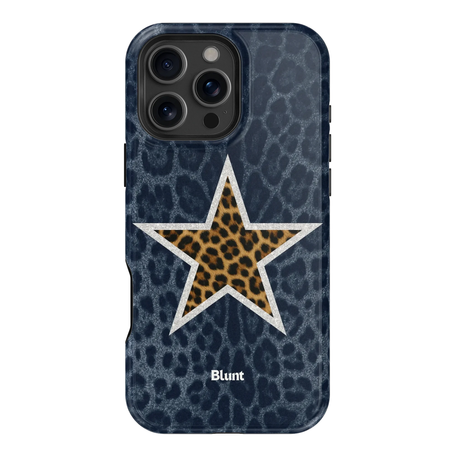 Denim Cheetah Star iPhone Case