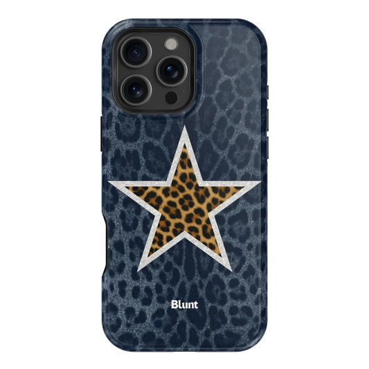 Denim Cheetah Star iPhone Case