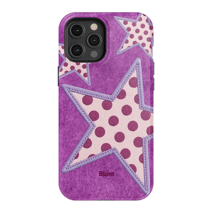 Lilac Crush Polka Star iPhone Case