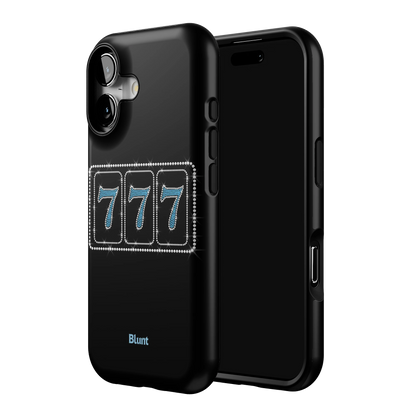 Blue Lucky 777 iPhone Case