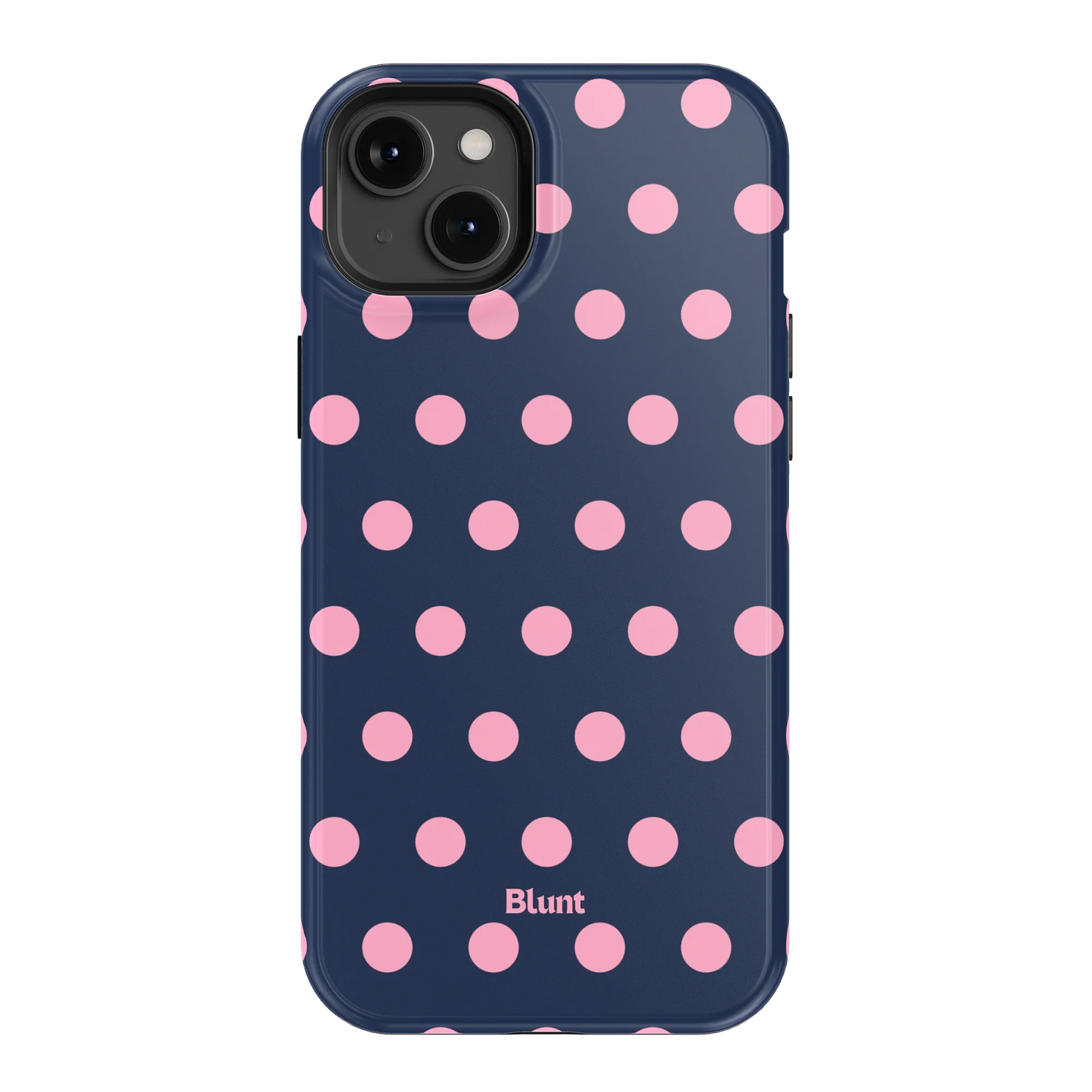 Navy Polka iPhone Case