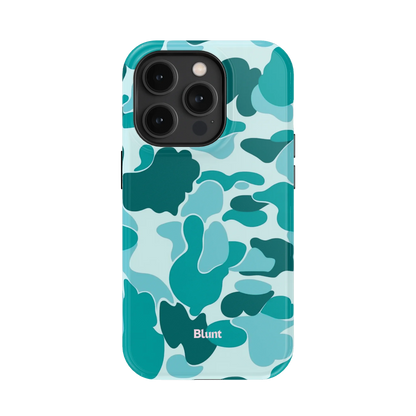 Aqua Camo iPhone Case