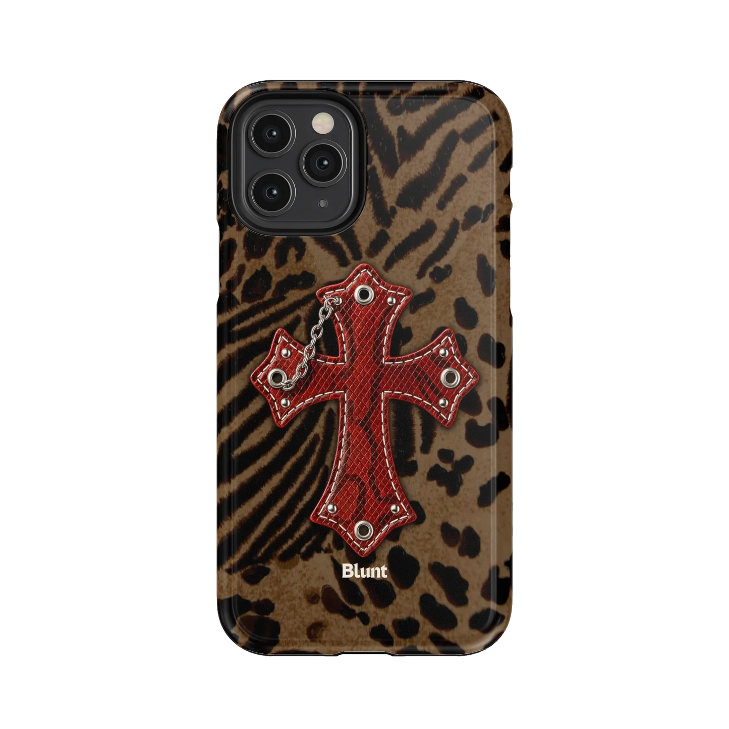 Leopard Red Cross iPhone Case