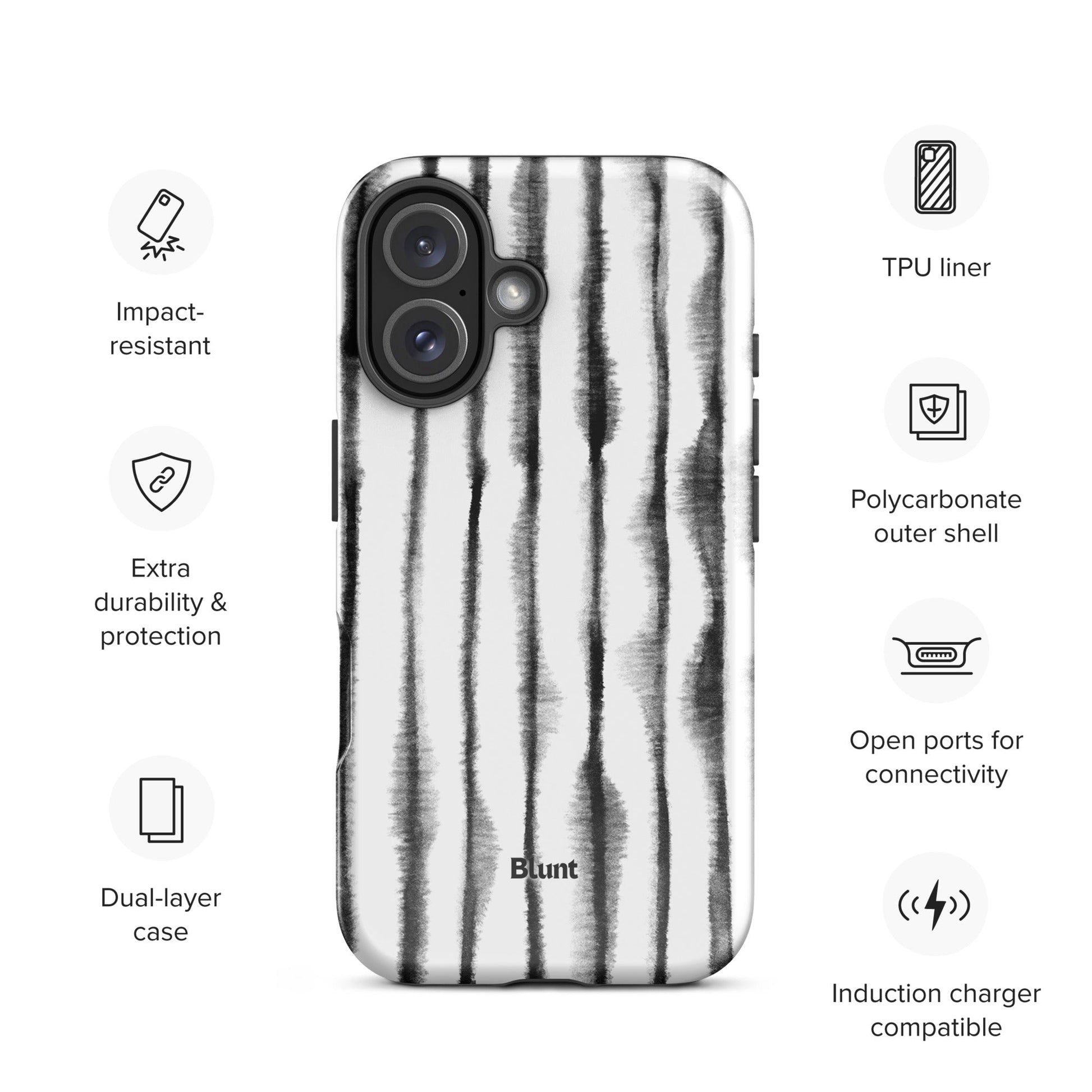 Ash Stripe iPhone Case - Blunt Cases