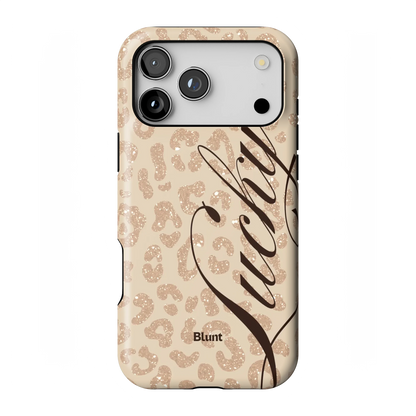 Cream Cheetah Lucky iPhone Case