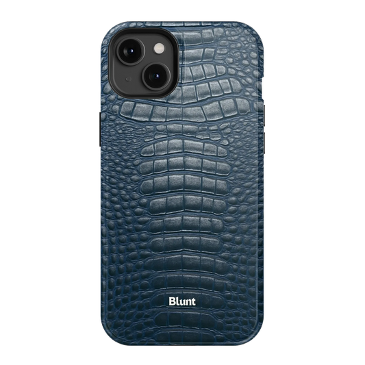 Navy Croc iPhone Case