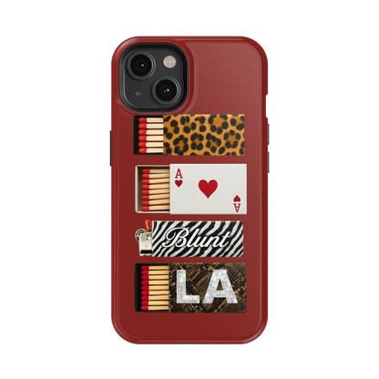 Burgundy Match iPhone Case