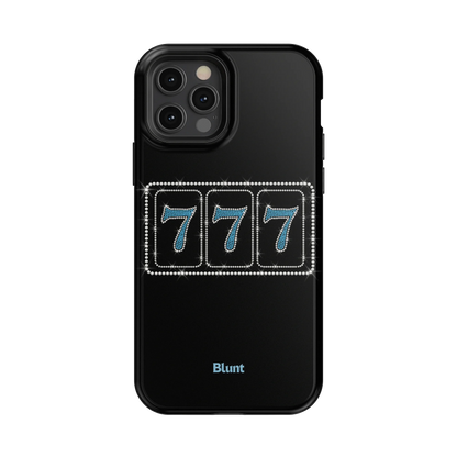 Blue Lucky 777 iPhone Case