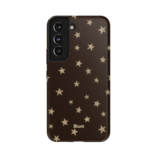 Cocoa Stars Samsung Case: a classic pattern of stars on a cocoa brown ground