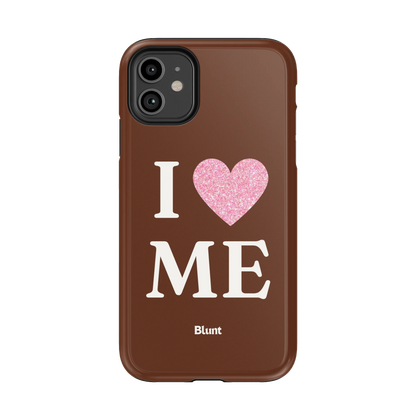 Brown I Love Me iPhone Case