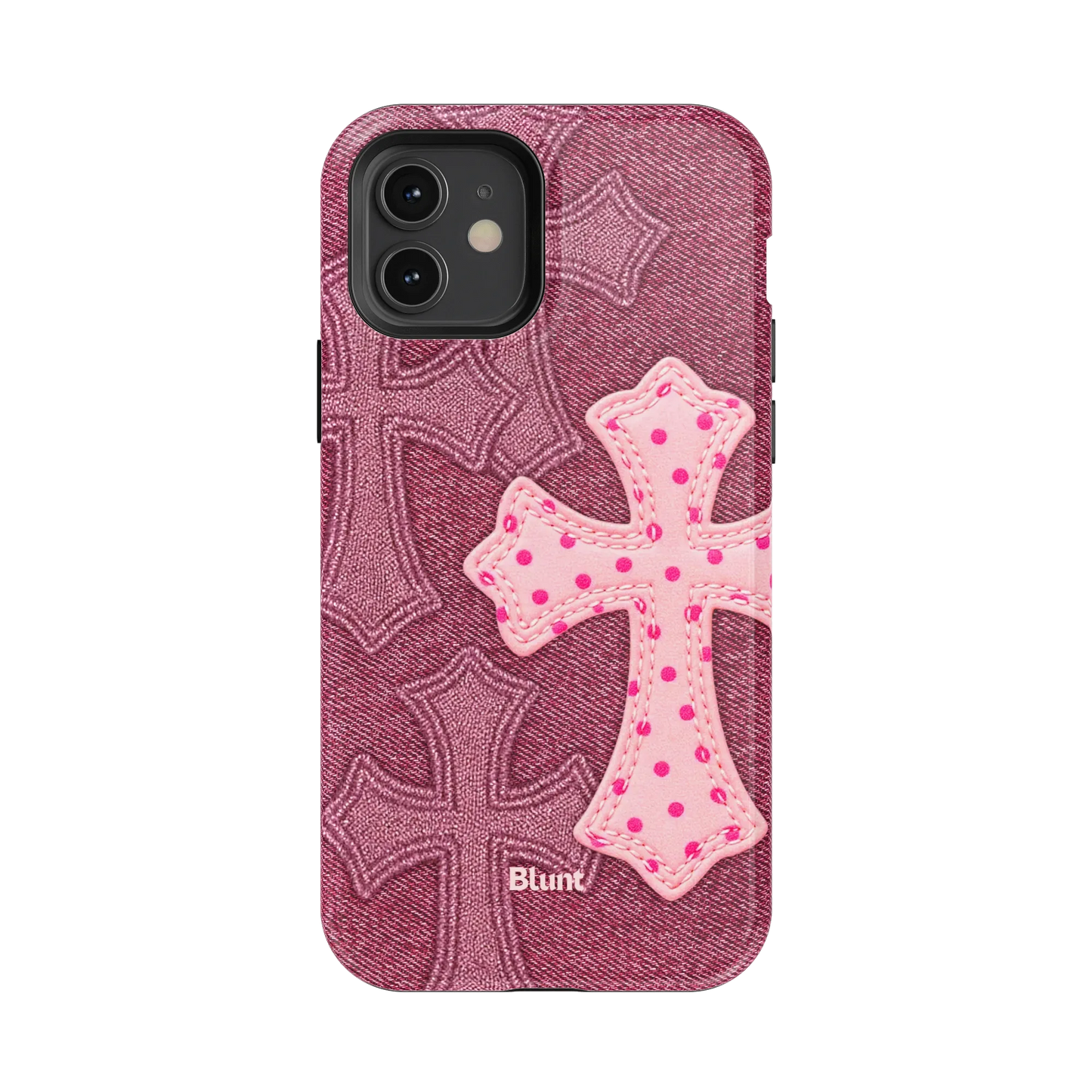 Pink Dottie Cross iPhone Case