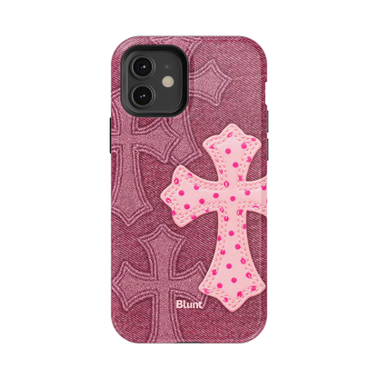Pink Dottie Cross iPhone Case