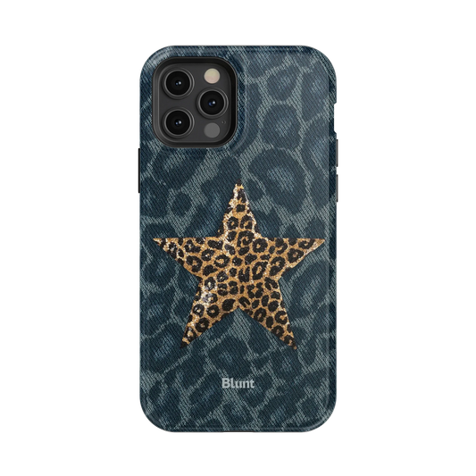 Denim Cheetah iPhone Case