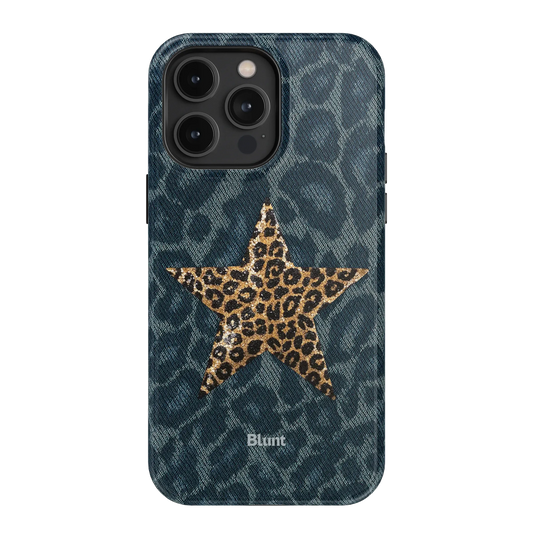 Denim Cheetah iPhone Case
