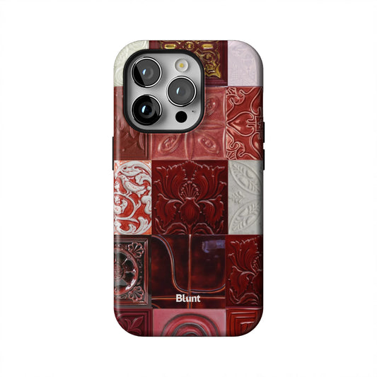 Checkered-Rouge-iphone-case-iPhone 14 Pro-1