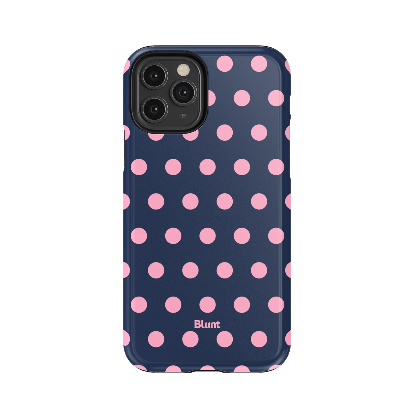 Navy Polka iPhone Case