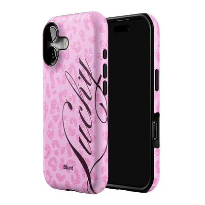 Pink Cheetah Lucky iPhone Case