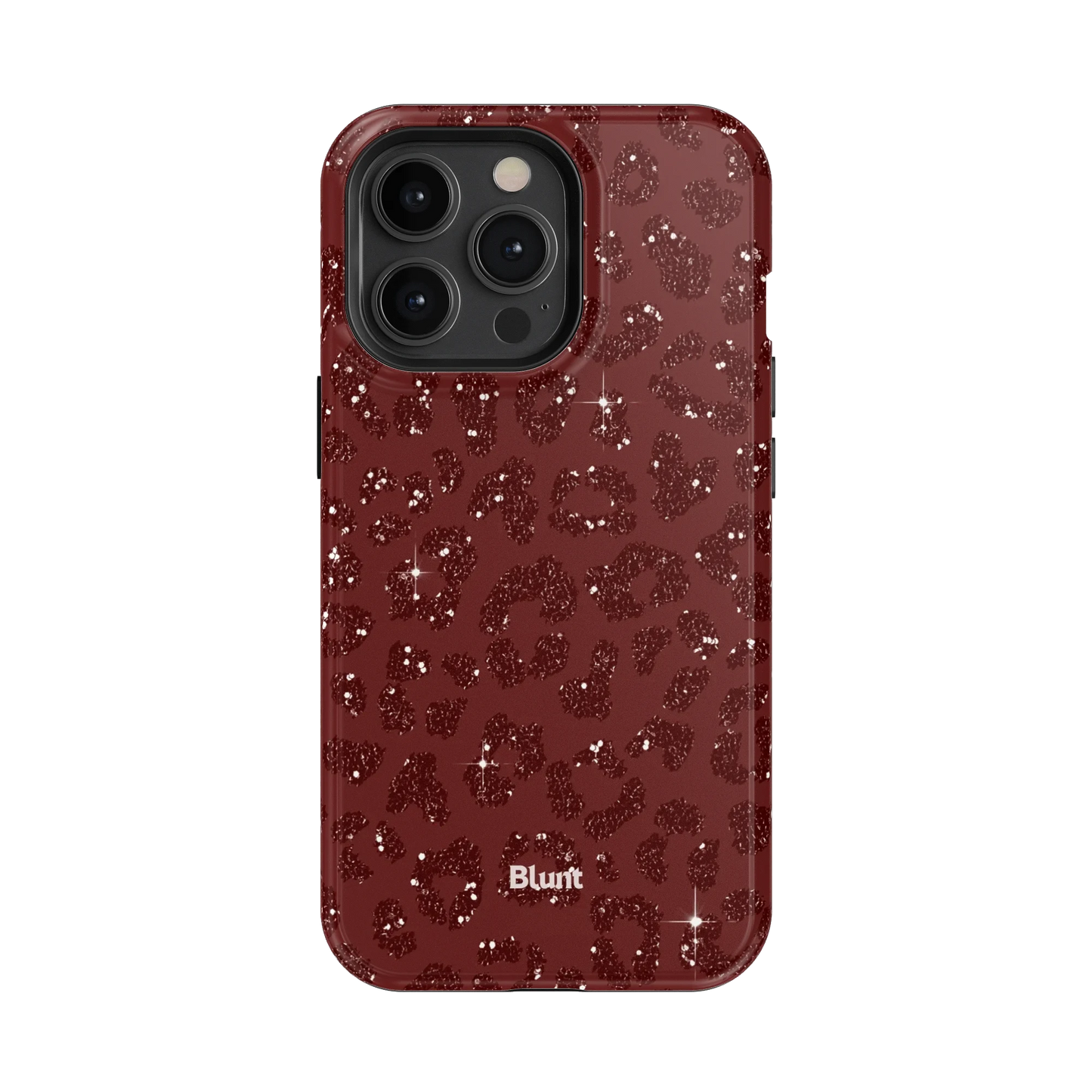 Burgundy Cheetah Print iPhone Case