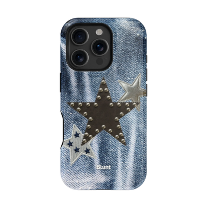 Denim Starstud iPhone Case