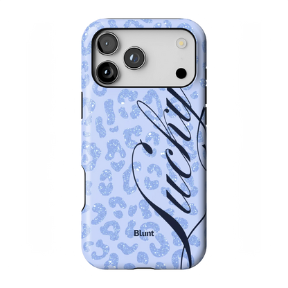 Blue Cheetah Lucky iPhone Case