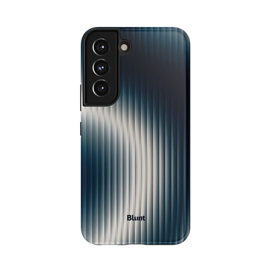 Deep Current Samsung Case: undulating wave textures in a deep black gradient