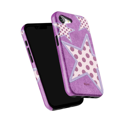 Lilac-Crush-Polka-Star-iphone-case-iPhone 17 E-5