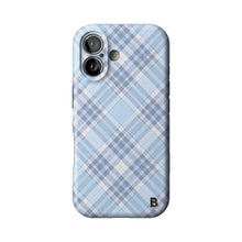 Baby Blue Plaid Statement iPhone Case