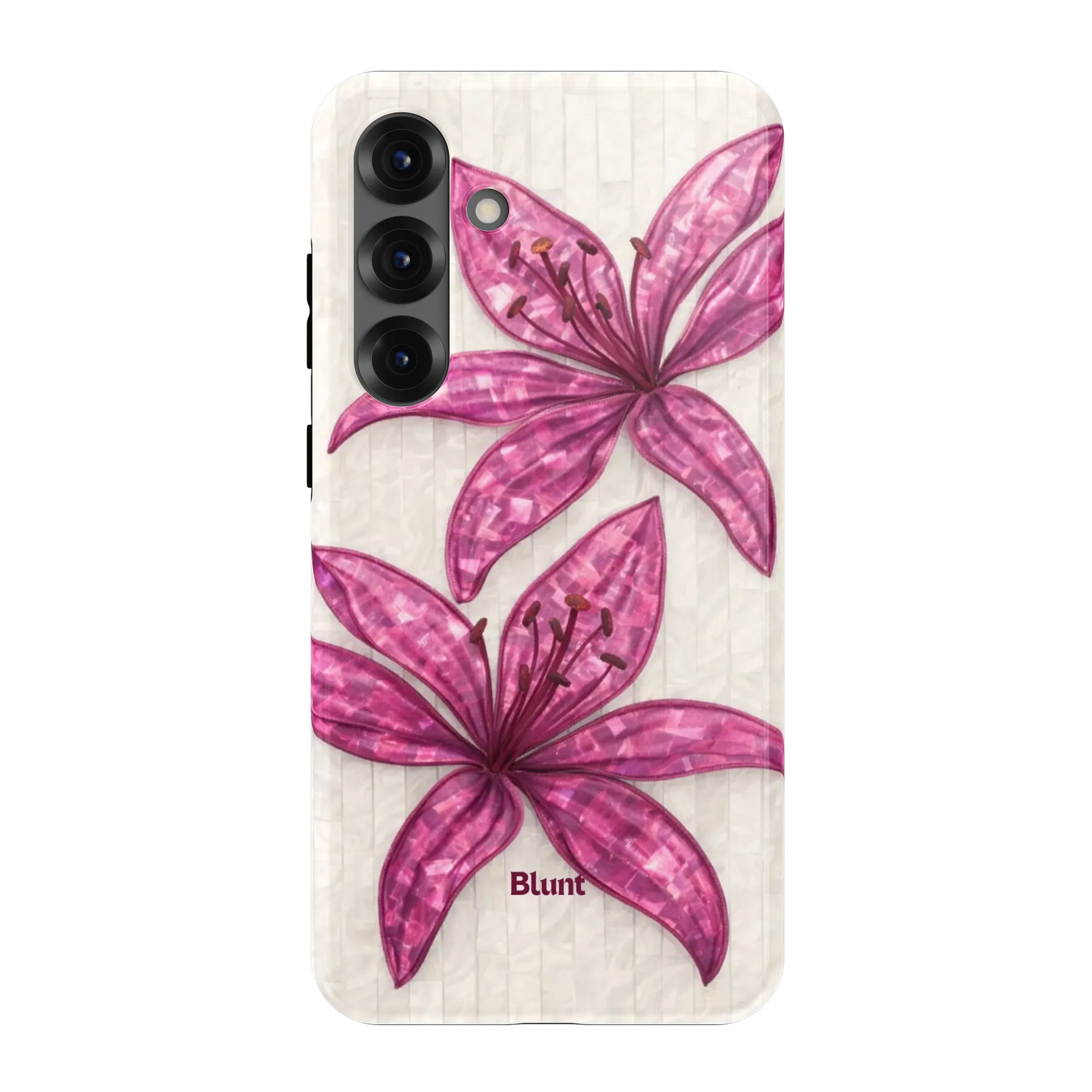 Purple-Floral-Luster-samsung-case-S25 Plus-1