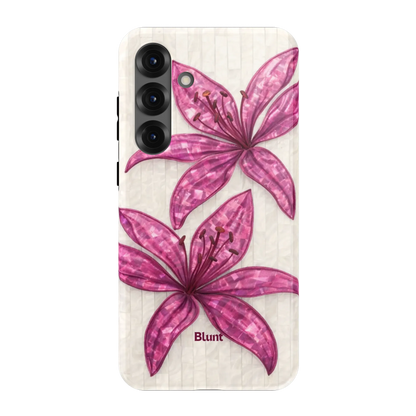 Purple-Floral-Luster-samsung-case-S25 Plus-1
