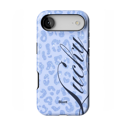 Blue Cheetah Lucky iPhone Case